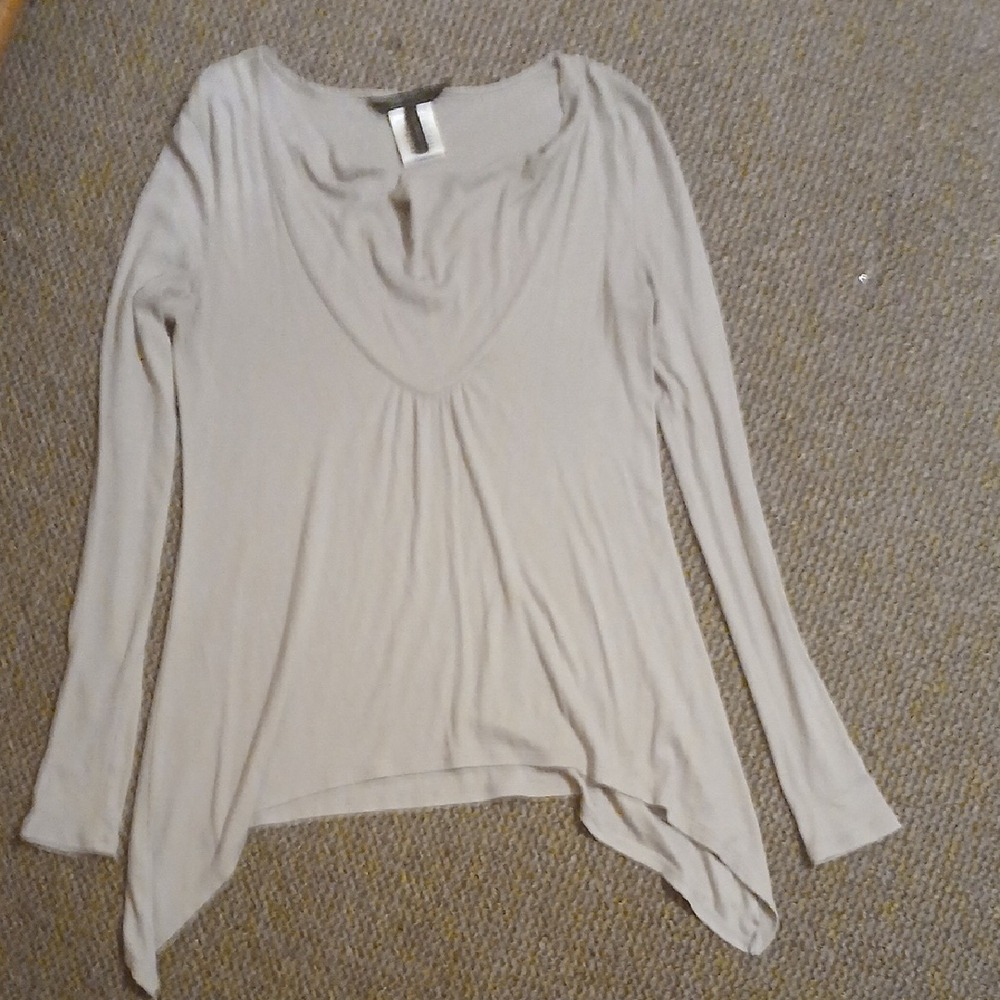 BCBGMaxAzria Beige Long Sleeve Top